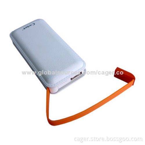 Cager Portable Power Banks, Dual USB Output, 5,000mAh, Built-in Micro